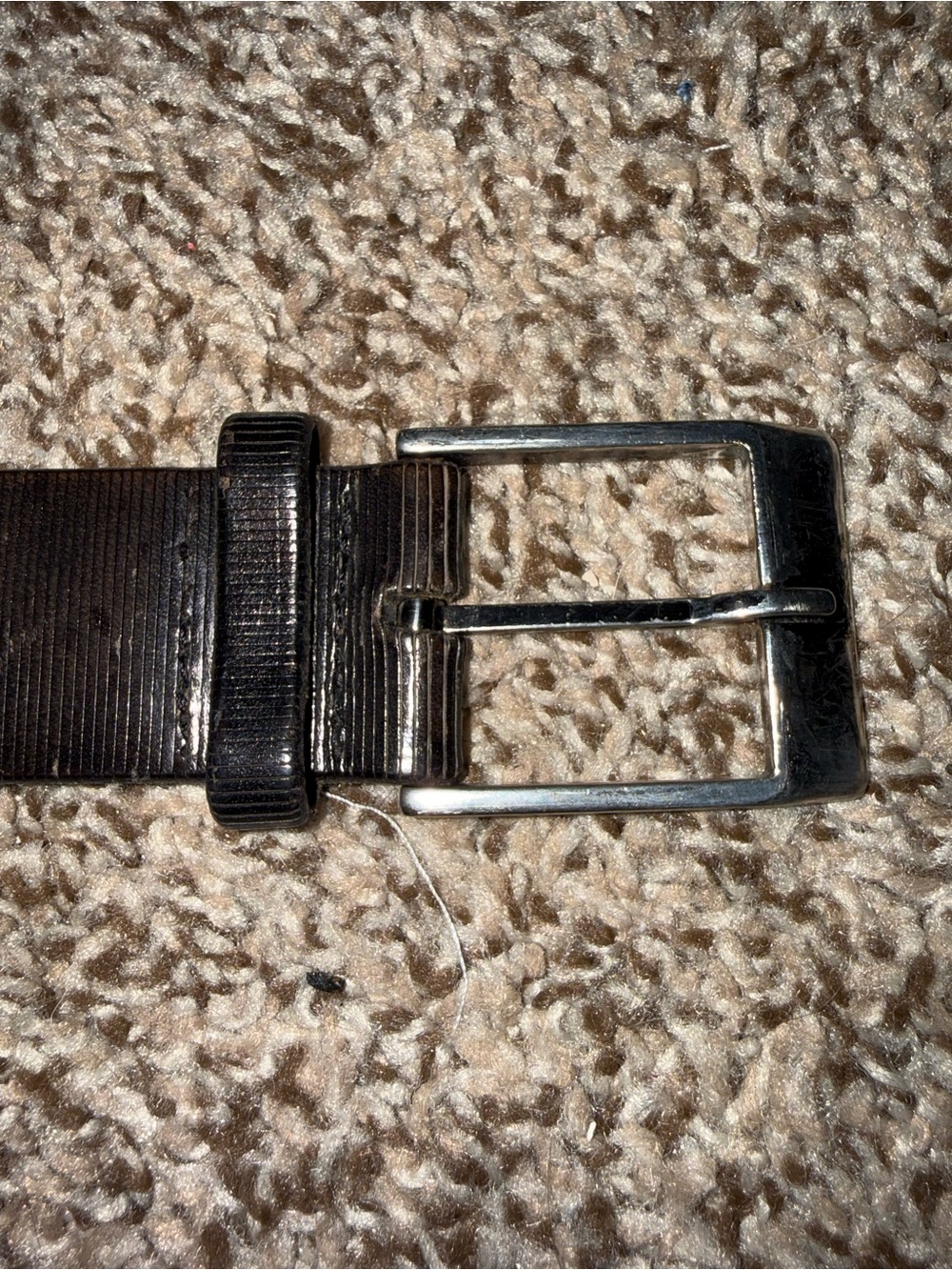 Trafalgar Black Leather Belt with Silver Buckle